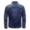 thumbnail image 2 of KaLI_store Men's Denim Jackets Men’s Cotton Denim Jacket with Button Closure Outerwear Blue,L, 2 of 5