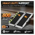 thumbnail image 3 of Wheelchair Ramp 2FT, Portable Folding Aluminum Wheel Chair Threshold Ramps for Home Steps Doorways, 800Lbs Capacity, 29Inch Width, Metallic/Black, 3 of 7