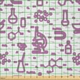 thumbnail image 2 of Ambesonne Lab Fabric by the Yard Microfiber, Scientific Signs and, 1 Yard, Fuchsia and White, 2 of 4