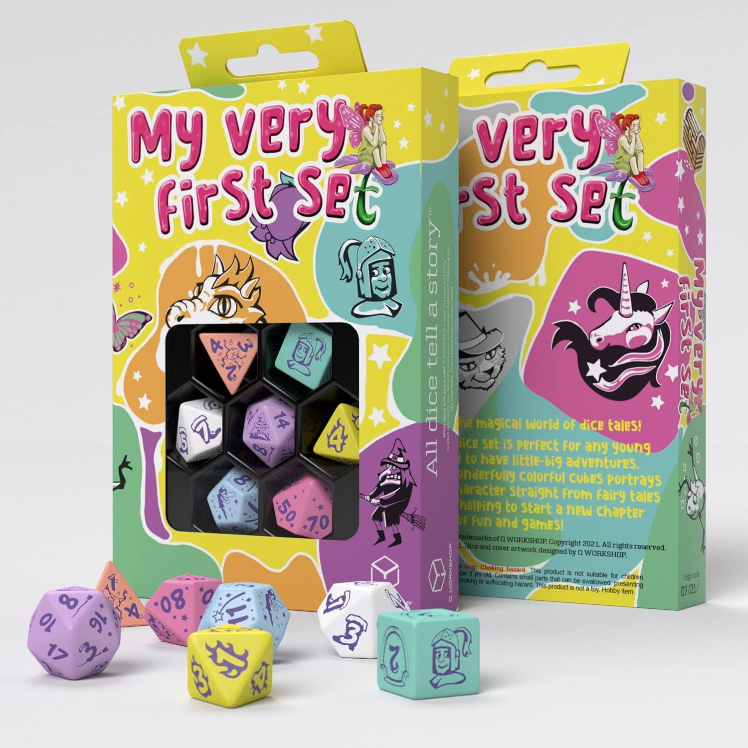 Collection of 126 Polyhedral Dice in 18 Guaranteed Complete Dice 