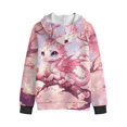 thumbnail image 4 of KUIFORTI Pink Dragon Girls Sweatshirt Hoodie 11-13 Fleece-Lined Active Performance Zip Up Hoodies for Girls Skin-Friendly Polyester Fall Winter Outwear for Daily Life, 4 of 6