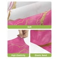 thumbnail image 4 of Pink Marble Bar Stool Covers Set of 2, Nature Marble Crack Yellow Lines Art Stretch Washable Bar Chair Covers with Backs, Removable Pub Counter Height Chair Cover for Kitchen Dining Room Cafe, 4 of 7