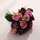 thumbnail image 2 of Matsuzay Ramo de rosas artificiales de 12 cabezas, ramo de simulación romántico, ramo de flores para boda en casa, ramo de novia, accesorios de Flores artificiales violeta Matsuzay HA7941-04B, 2 of 6