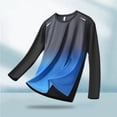 thumbnail image 5 of Men's Long Sleeve Swim Shirts Rashguard UPF 50+ UV Sun Protection Shirt Athletic Workout Running Hiking T-Shirt Swimwear Blue, 5 of 5