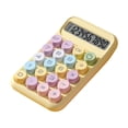 thumbnail image 1 of Calculadora de 10 dígitos Pantalla Botones de calculadora de bolsillo básico para la oficina preescolar de jardín de infantes Matemáticas de hogar Amarillo, 1 of 9