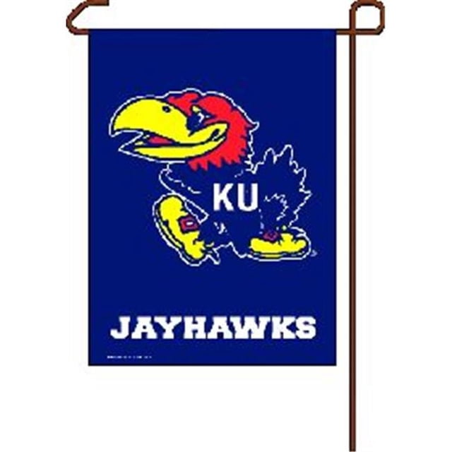 Drapeau de Kansas Jayhawks 12x18 Style Jardin 2 Côtés