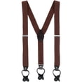 thumbnail image 1 of CTM®  1.375 Inch Wide Solid Color Y-Back Button-End Suspenders (Men's), 1 of 3