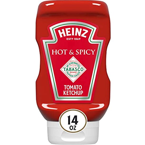 Heinz Hot & Spicy Tomato Ketchup Blended With Tabasco Pepper Sauce (6