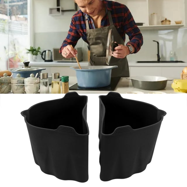 2Pcs Slow Cooker Liner, Silicone, Protects Slow Pot, Cook 2 Dishes In 1, Easy Cleaning, Home Restaurant