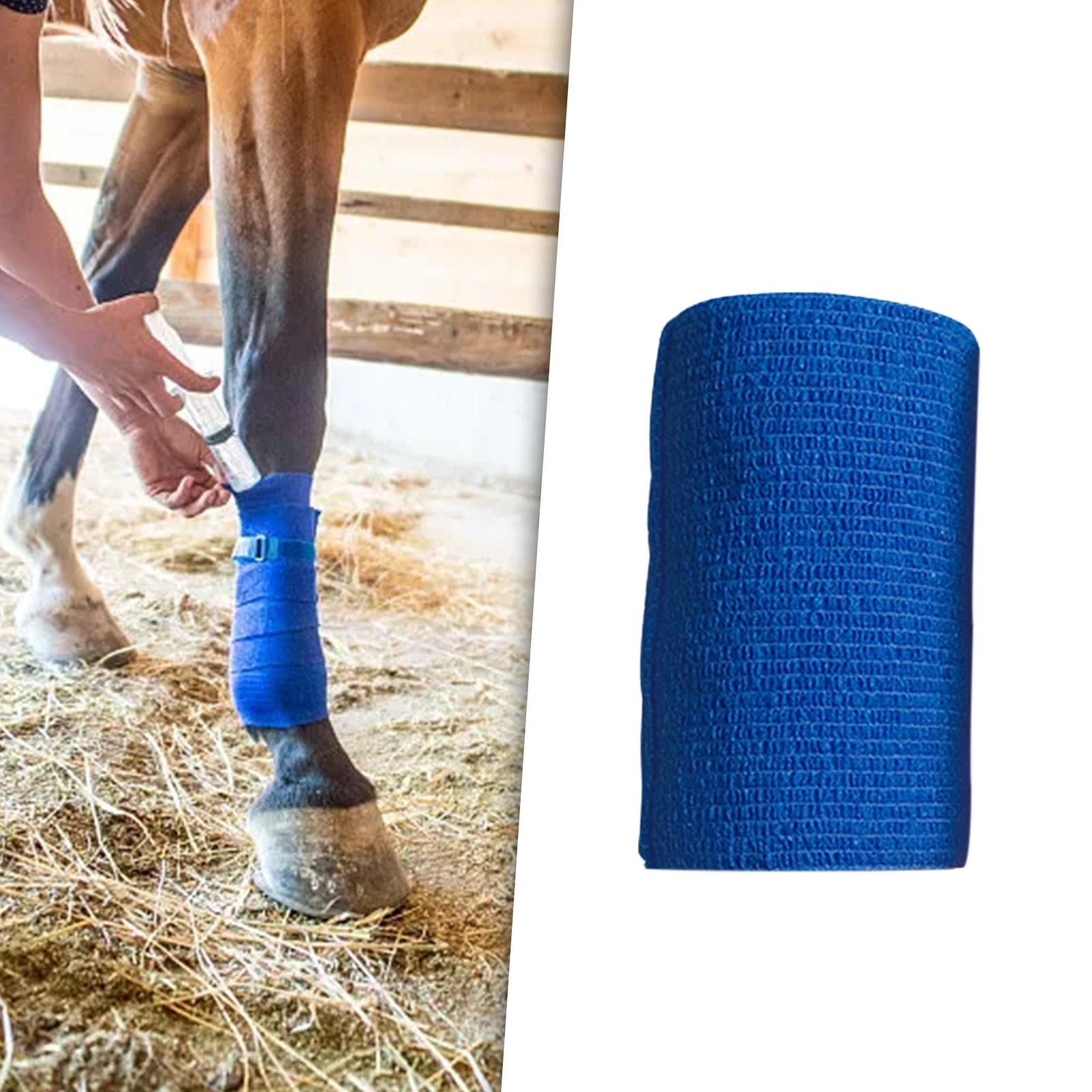 XINHUADSH Horse Leg Wrap Super Soft Ultra-thick Blue Color Fleece  Equestrian Horse Leg Wraps Protect Bandage Horse Supplies