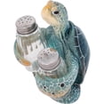 thumbnail image 4 of Nautical Salt Pepper Shaker Holder Set Glass Salt and Pepper Shakers Spices and Seasonings Caddy Set Kitchen Dining Table Decor (Blue Sea Turtle), 4 of 8