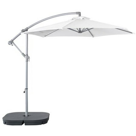 Ikea Hanging umbrella with base, white, dark gray