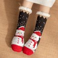 thumbnail image 2 of Womens Warm Christmas Print Fuzzy Slipper Socks Fluffy Sherpa Fleece Socks Cozy Non Slip Plush Fleece Socks, 2 of 3