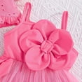 thumbnail image 5 of Toddler Dress Toddler Baby Girls Summer Solid Strap Dress and Short Sleeve Cardigan 2 Piece Set Toddler Dresses Hot Pink 3 Years-4 Years, 5 of 5