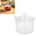 thumbnail image 2 of Shatterproof Acrylic Sugar Bowl with Lid and Spoon, Airtight Transparent Seasoning Jar, Refillable Condiment Container for Dining Table Restaurant Spice Storage, 2 of 7
