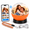 Orange, variant on Memory Orb, WiFi Crystal Photo and Video Display Sphere with App Control