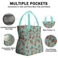 thumbnail image 3 of Pioneer Flower Drawstring Lunch Bag Women - Drawstring Lunch Bag Insulated for Work Office - Stain-Resistant Large Lunchbags for Women with Multi-Pockets, 3 of 6