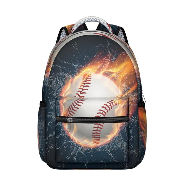Sports Soccer Students Backpack Baseball Football Basketball Ball Game School Bag with Team Design, Durable and Adjustable Strap for Training