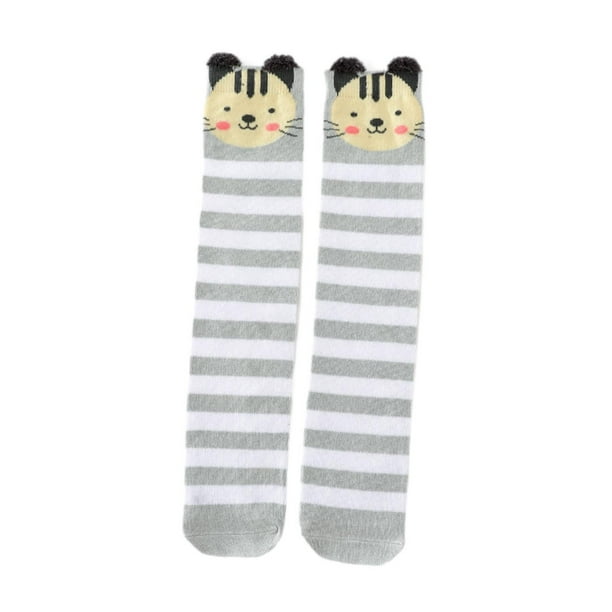 Calcetines hasta la para niñas de 3 a 15 años, calcetines novedosos, calcetines largos y cómodos para botas Gato