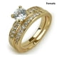 thumbnail image 4 of Oro De 18 Quilates Lleno De Diamantes De Los Hombres Tamaño 7 A 14 , Mujeres 5 12 Anillo De Compromiso Conjunto, 4 of 4