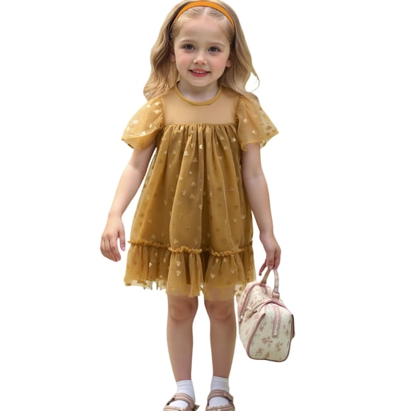 Robe de Fête d'Été Sans Manches pour Filles avec Paillettes Scintillantes et Jupe Fluide - Robe Décontractée Élégante pour Jeunes Filles