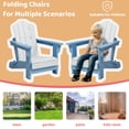 thumbnail image 2 of FUNDAZE HDPE Adirondack Outdoor Chair, Foldable & Weather-Resistant Patio Chair for Garden Lawn Deck,Blue and White, 2 of 7