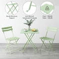 thumbnail image 4 of YUSAZENS 3-Piece Folding Patio Bistro Set, Table & 2 Chairs, No Assembly Required, Indoor/Outdoor Furniture for Balcony, Yard, Garden, Green, 4 of 6