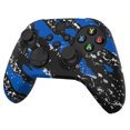 thumbnail image 6 of PlayVital Water Transfer Printing Blue Splash Pattern Silicone Cover Skin for Xbox Series X/S, Soft Rubber Case Protector for Xbox Series X/S, Xbox Core Controller w/ 6 Thumb Grip Caps, 6 of 8