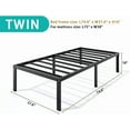 thumbnail image 2 of Metal Bed Frame Twin Size - 16 Inch Heavy-Duty Twin Platform Bed Frame No Box Spring Needed, Easy Assembly, Noise-Free, Sturdy Mattress Foundation, Underbed Storage Space, 2 of 14