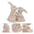 thumbnail image 3 of Bunny Rabbit Statue Figurines Sculpture Decoration Hugging Figurine Easter Rabbits Couple Resin Craft Collectible, 3 of 8