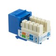 thumbnail image 4 of COMZON Slimline Cat6 Keystone Jack, RJ45 to 110 Punch Down, 50u Gold Plated Contacts, Toolless, Blue, 4 of 4