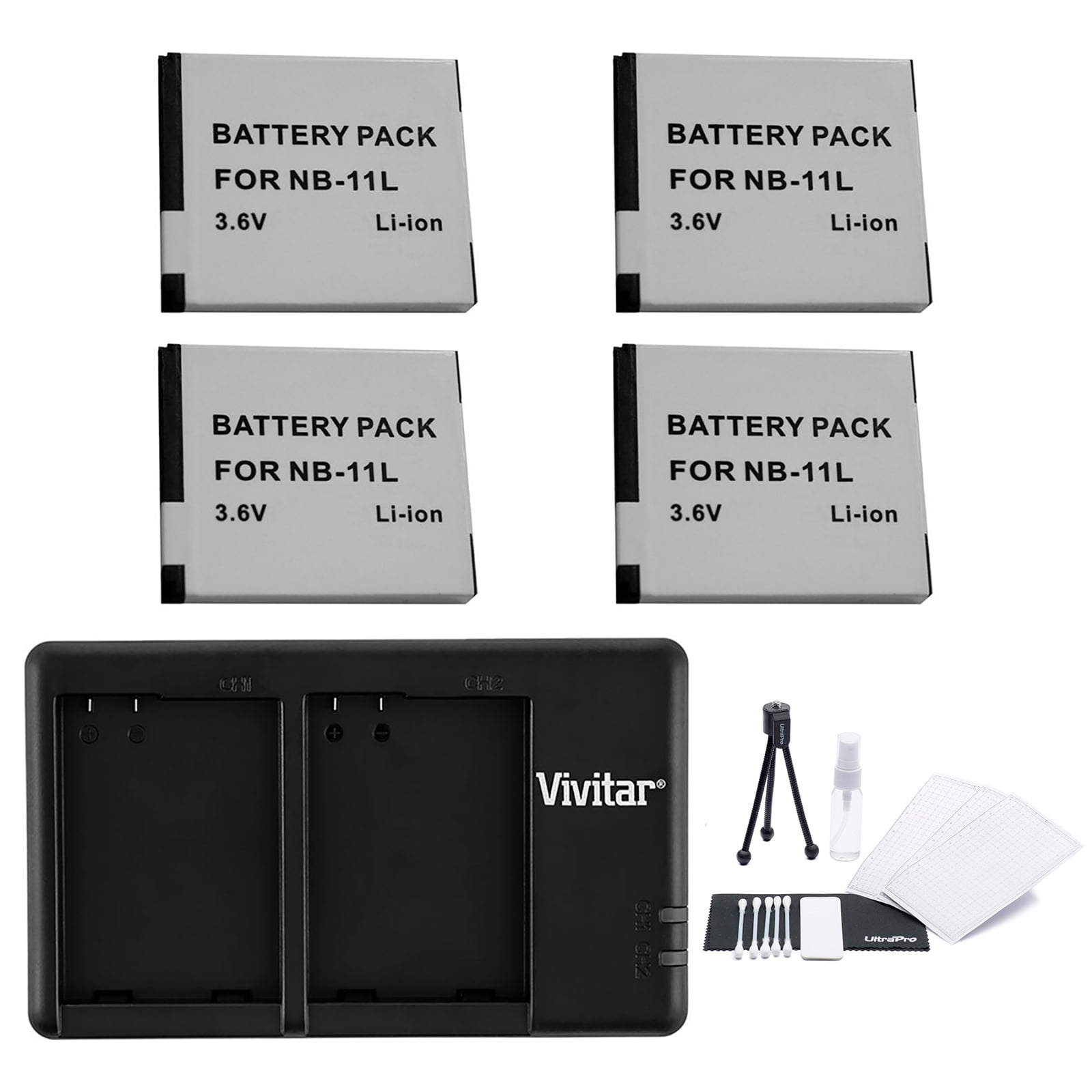 4Pack NB11L / NB11LH HighCapacity Replacement Battery with Rapid