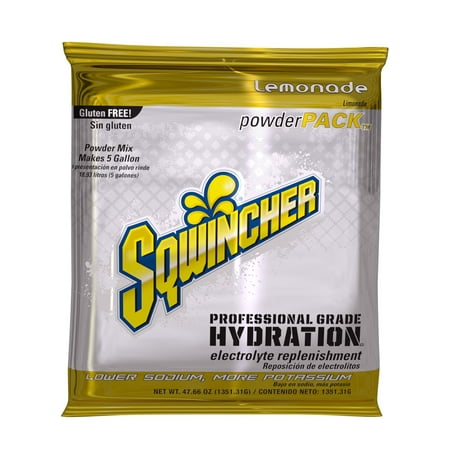 Sqwincher Powder Electrolyte Replacement Beverage Mix, 5g Lemonade (Case of (Best Electrolyte Replacement Powder)
