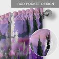 thumbnail image 6 of Purple Lavender Farmhouse Short Window Curtain Valances, Spring Country Oil Painting Butterfly Flower Rod Pocket Kitchen Valances for Living Room Bedroom Bathroom Cafe 42" x 18", 6 of 8