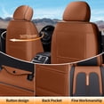 thumbnail image 2 of Fit for Toyota Camry 2025 Seat Cover, Black and Orange Car Seat Covers, Perforated Breathable Leather 5 Seats Full Set Waterproof Fine Exquisite Workmanship, Protect Car Seats, 2 of 9