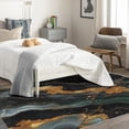 thumbnail image 3 of Black Green Marble Rug, Artistic Marble Texture Door Mat 2x3, Modern Luxury Area Rug Soft Low Pile Floor Small Rugs Non-Slip for Bedroom Kitchen Entryway Carpet ZX&-256, 3 of 7
