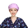 Bluelans Solid Color Anti Smoke Dust Proof Chef Scrub Cap Bouffant Adjustable Elastic Hat,Scrub Cap-Light Purple