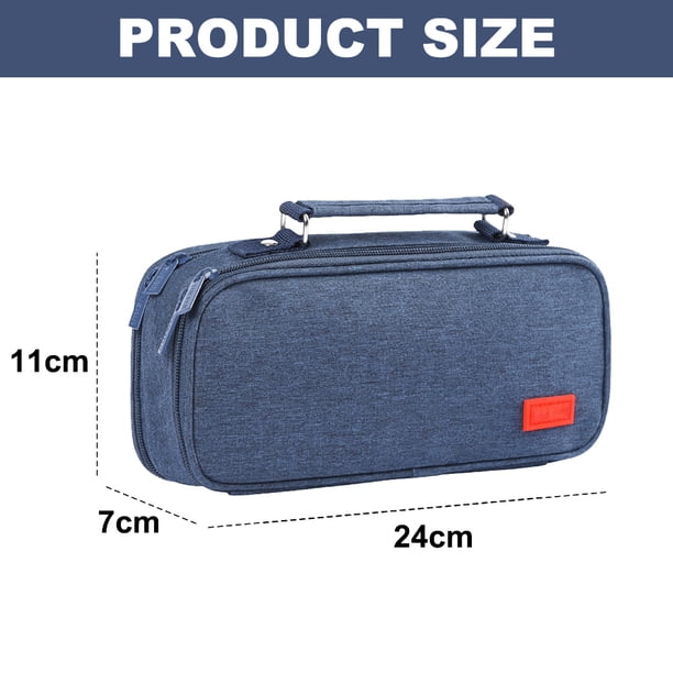 Estuches Para Lápices De 3 Anillos LURLIN - Pack De 2, Colores Surtidos, Tela Oxford 600D
