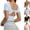 Pink-TOPS, variant on Women's Cropped Workout Tops Short Sleeve Open Back Twist Knot Shirts Yoga Slim Fit Blouses Coffee L