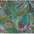 thumbnail image 3 of Stylo Culture Indian Decorative Throw Pillow Cover 16 x 16 Floral Kantha Sea Green Printed 40cm x 40cm Home Decor Cotton Paisley Square Cushion Cover | 1 Pc, 3 of 3