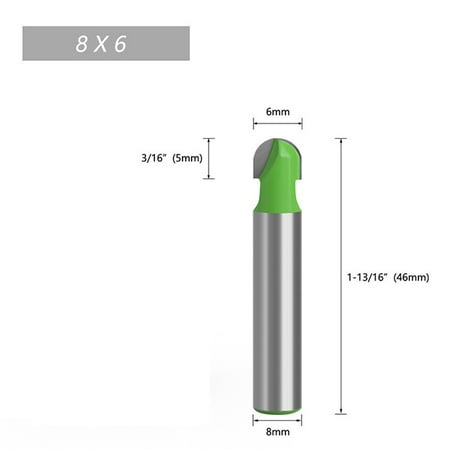 

1Pc 8Mm Shank Ball Nose End Mill Round Nose Cove Cnc Milling Bit Radius Core
