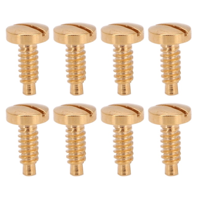 8pcs Watch Case Screw Stainless Steel Rustproof Wristwatch Screws for Watch Repairing Gold