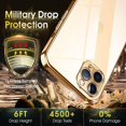 thumbnail image 5 of Crystal Clear Case for iPhone 11 Pro Max, [Not Yellowing] [Camera Protection] [Military Grade Drop Tested] Transparent Shockproof Protective Phone Case Silicone Slim Cover, 6.5", Luxury Gold, 5 of 18