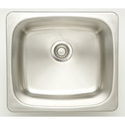 American Imaginations 20-in. W CSA Approved Chrome Laundry Sink With Stainless Steel Finish And 18 Gauge