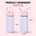 thumbnail image 6 of Fijinhom 12oz Kids Water Bottle with Straw, Stainless Steel, BPA-Free, Leak-Proof, Vacuum Insulated for School or Travel,Pink, 6 of 7