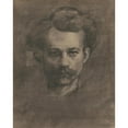 thumbnail image 2 of Jerome Myers 12x14 Gold Ornate Wood Frame and Double Matted Museum Art Print Titled - Self-Portrait (1896), 2 of 4