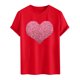 thumbnail image 4 of Tops para hombre, blusas y camisas de cuello redondo y manga corta para hombre. Camiseta/camisa informal de cuello redondo y manga corta con estampado de corazones para hombre. Tops de poliéster para, 4 of 5