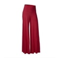 thumbnail image 2 of Pantalones Pantalones de yoga de cintura alta Pantalones de mujer de pierna ancha Ropa deportiva, Rojo, 3XL sidaley AP002098-13, 2 of 5