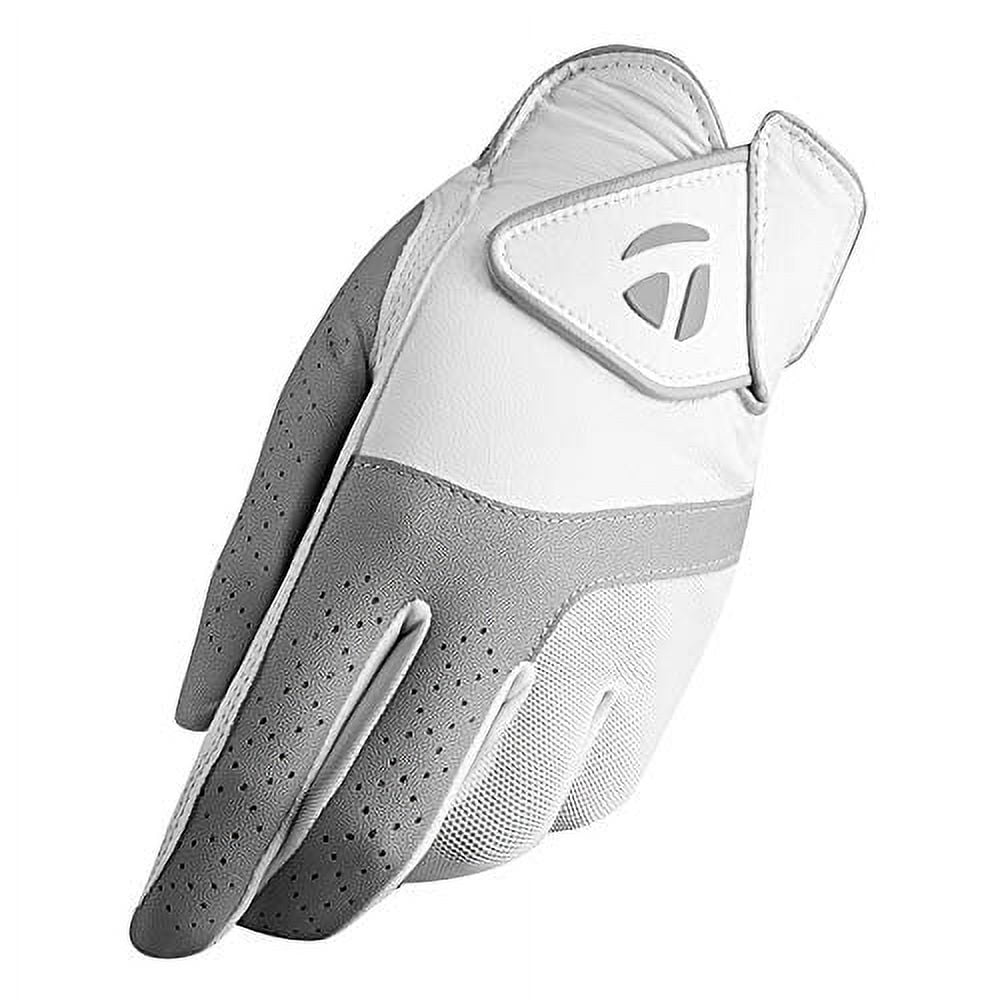 Taylormade 2019 Kalea Womens Golf Glove, Whitegray, Worn On Left Hand, Large