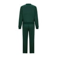 thumbnail image 4 of UYISJ Two Piece Sets for Women Going Out Zipper Sweatsuits Casual Straight Leg Pants Set 2 Piece Travel Outfits with Pockets Green L, 4 of 7